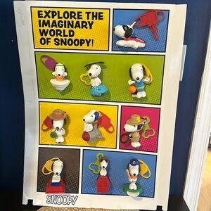 2018 Snoopy McDonalds Happy Meal Collectible Toys -Cardboard Store Display